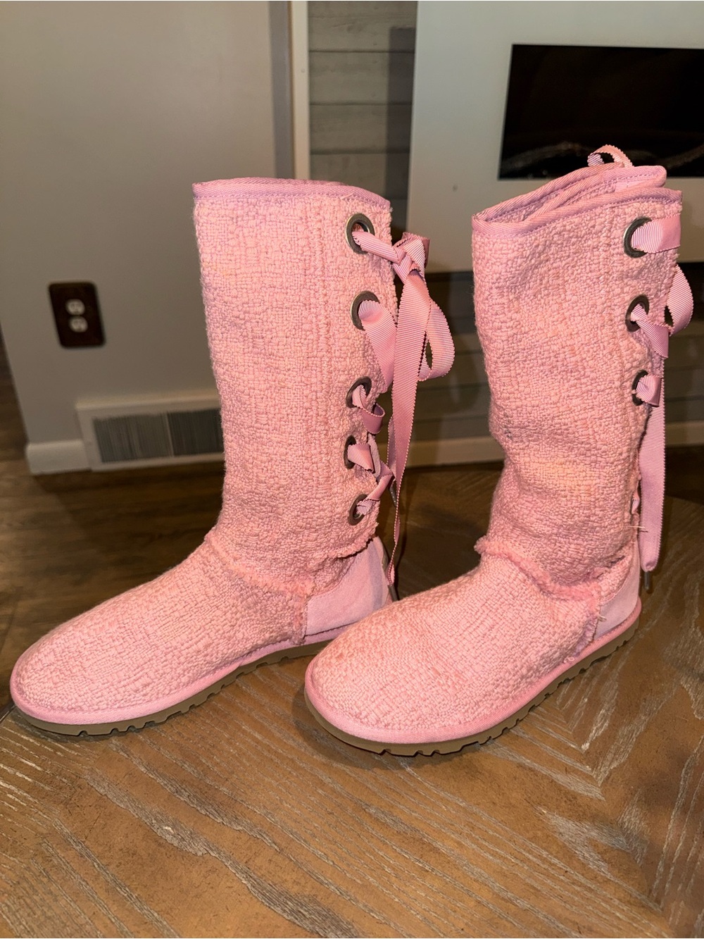 Ugg Pink Heirloom Boots NWOT